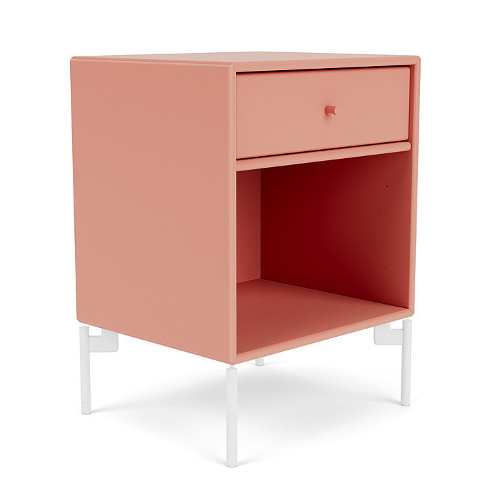 Montana Dream Nightstand With Legs, Rhubarb/Snow White