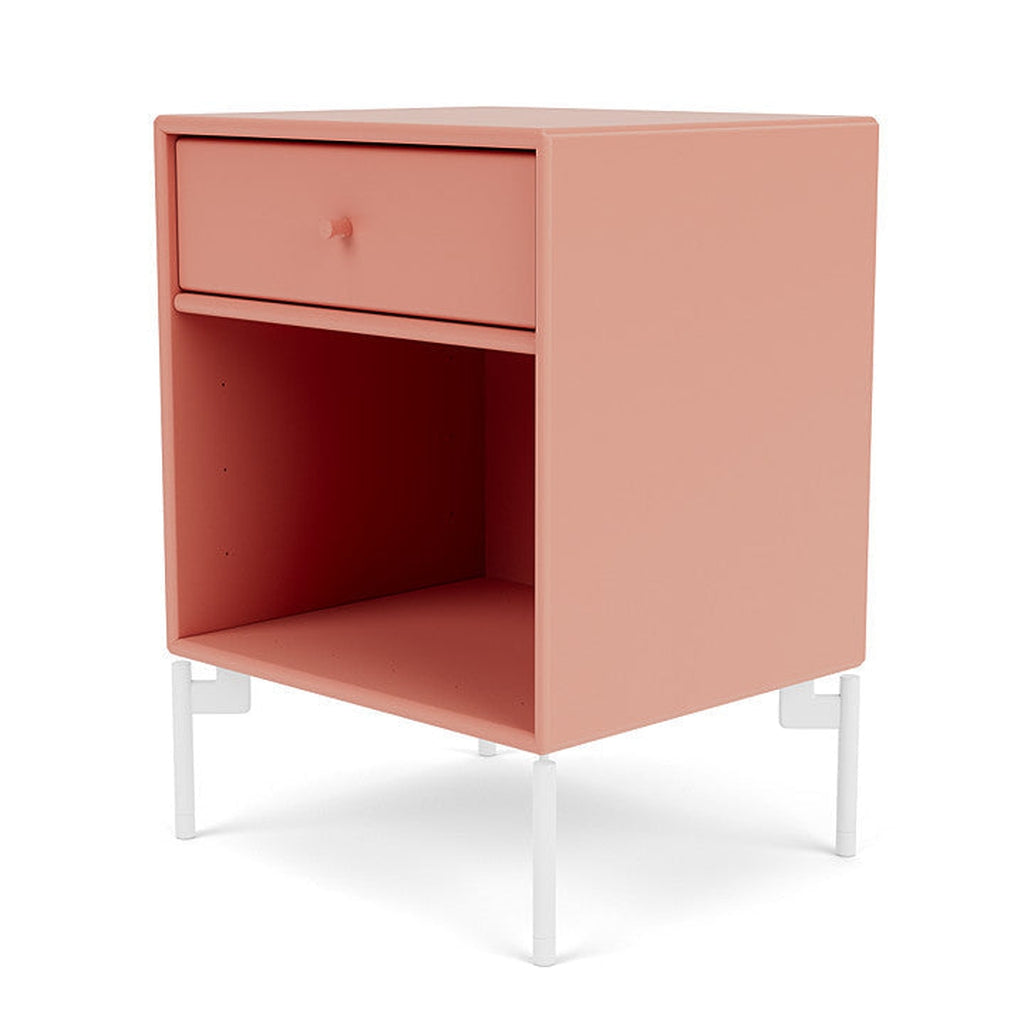 Montana Dream Nightstand With Legs, Rhubarb/Snow White