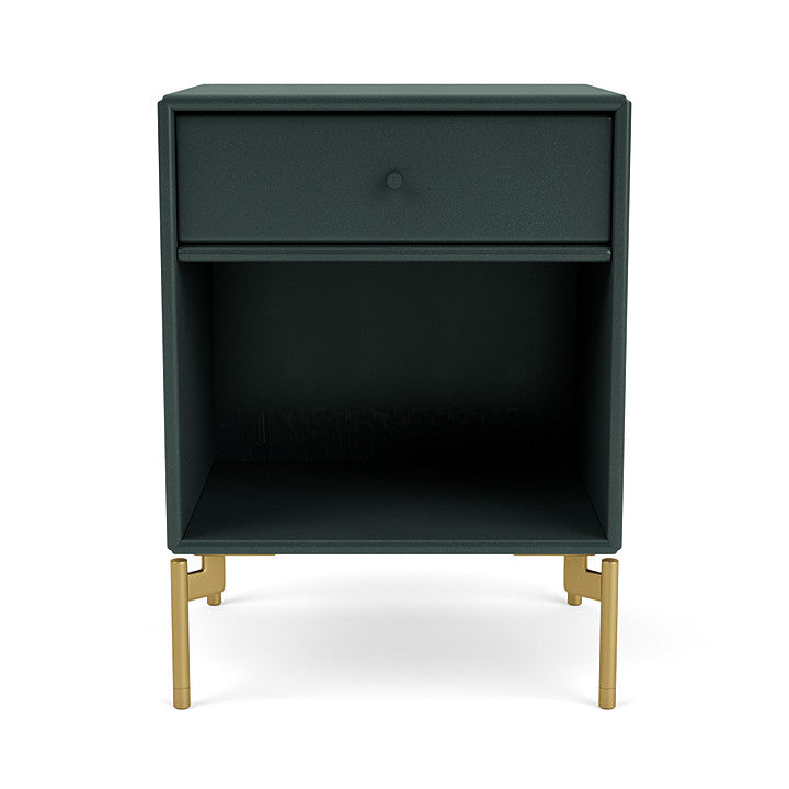 Montana Dream Nightand avec les jambes, Black Jade / Brass