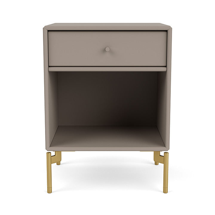 Montana Dream Nightstand med ben, tryffel/mässing