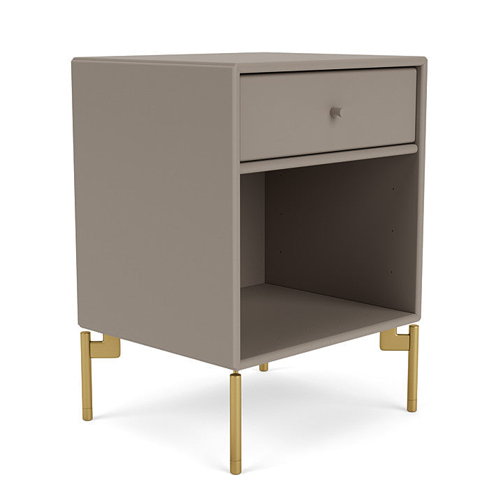 Montana Dream Nightstand med ben, tryffel/mässing