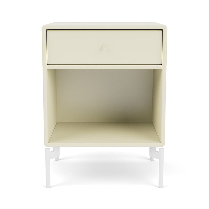 Montana Dream Nightstand With Legs, Vanilla/Snow White