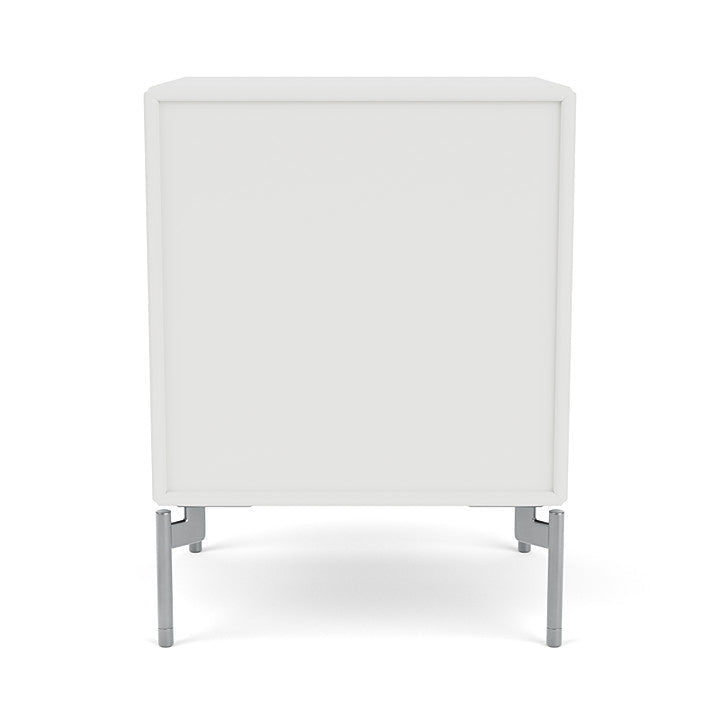 Montana Dream nachtkastje met benen, White/Matt Chrome