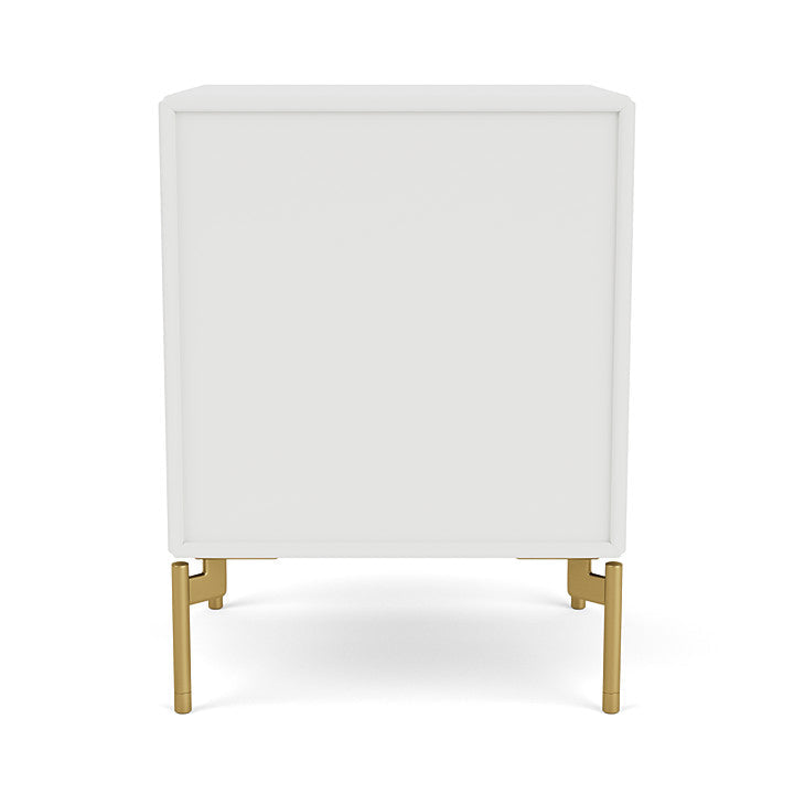 Montana Dream Nightstand With Legs, White/Brass