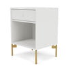 Montana Dream Nightstand With Legs, White/Brass