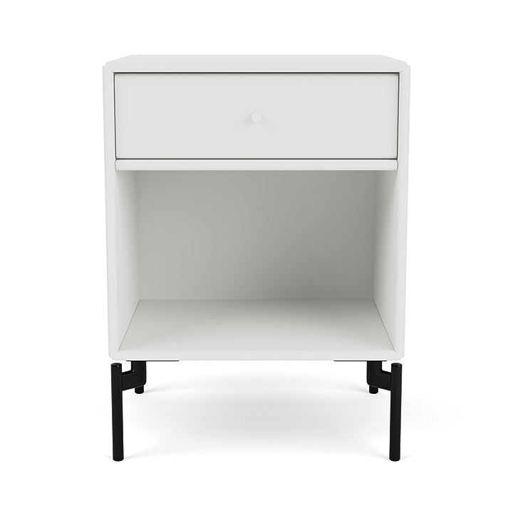 Montana Dream Nightstand With Legs, White/Black