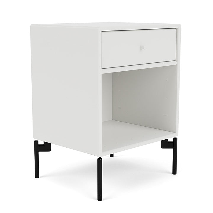 Montana Dream Nightstand With Legs, White/Black