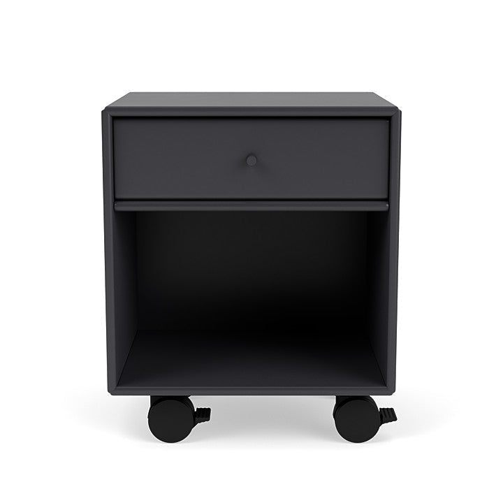 Montana Dream Nightstand With Castors, Anthracite