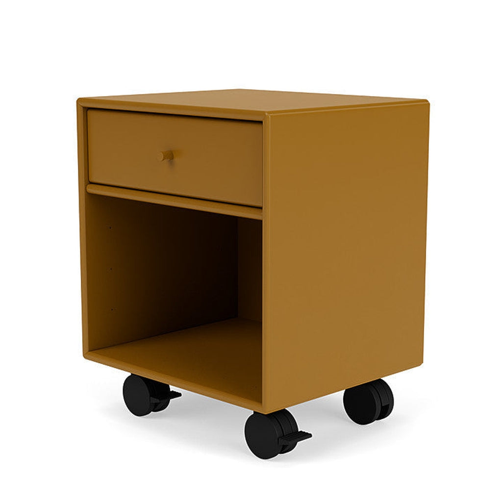 Montana Dream Nightstand med hjul, Amber Yellow