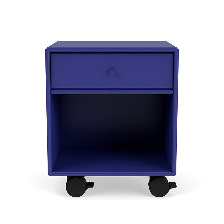 Montana Dream Nightstand með Castors, Monarch Blue