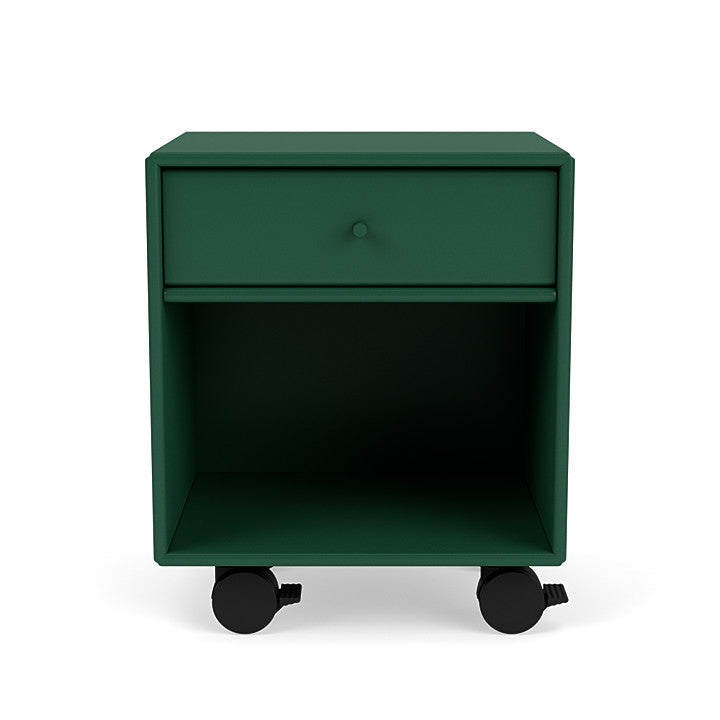 Montana Dream Nightstand with Castors, Pine Green