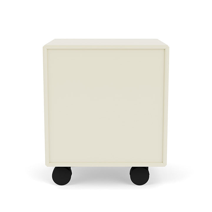 Montana Dream Nightstand With Castors, Vanilla White