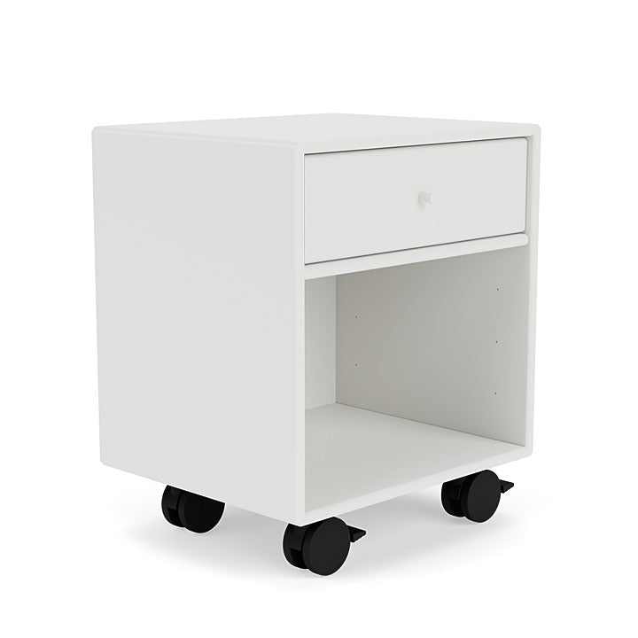 Montana Dream Nightstand með Castors, White