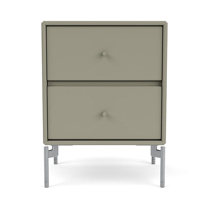 Montana Drift Drawer Module With Legs, Fennel/Matt Chrome