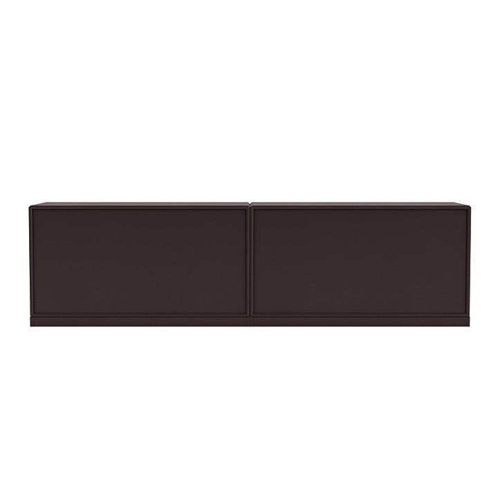 Sideboard della linea Montana con plinto da 3 cm, marrone balsamico