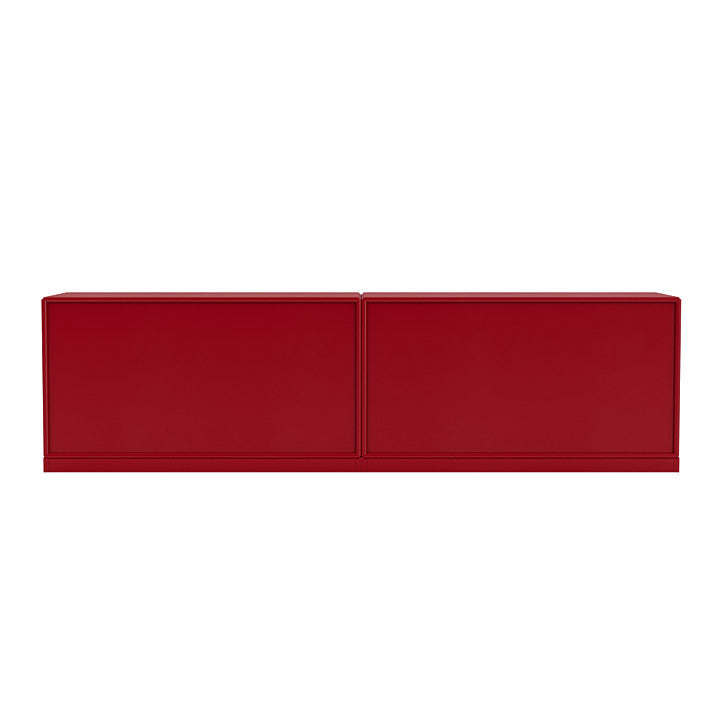 Sideboard della linea Montana con plinto da 3 cm, rosso barbabietola