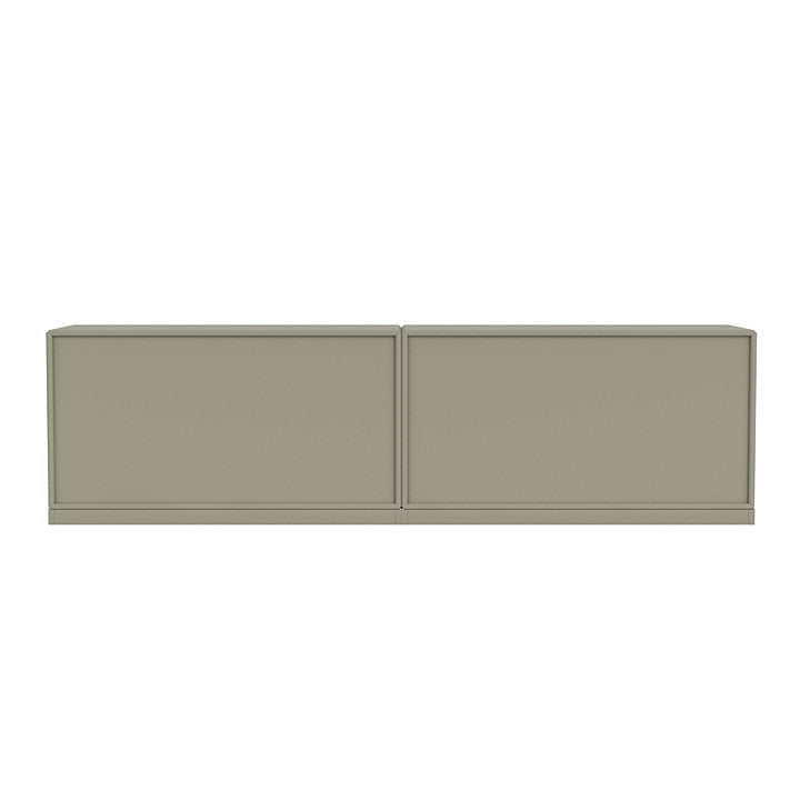 Sideboard della linea Montana con plinto da 3 cm, verde finocchio
