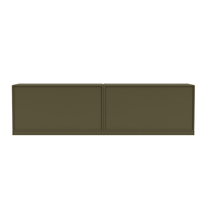 Sideboard della linea Montana con plinto da 3 cm, verde origano