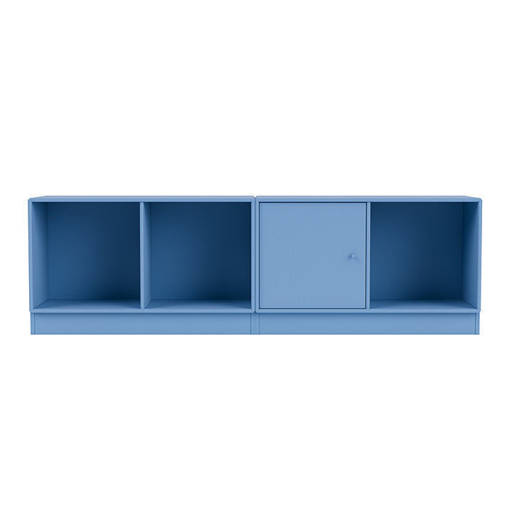蒙大拿州线餐具柜，有7厘米底座，蓝色蓝色