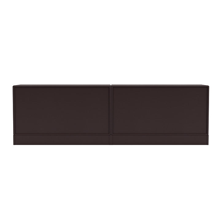 Sideboard della linea Montana con plinto da 7 cm, marrone balsamico