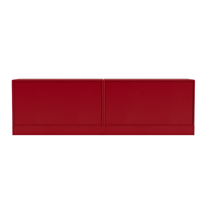 Montana Line Sivupöytä, jossa on 7 cm sokkeli, punajuuri punainen