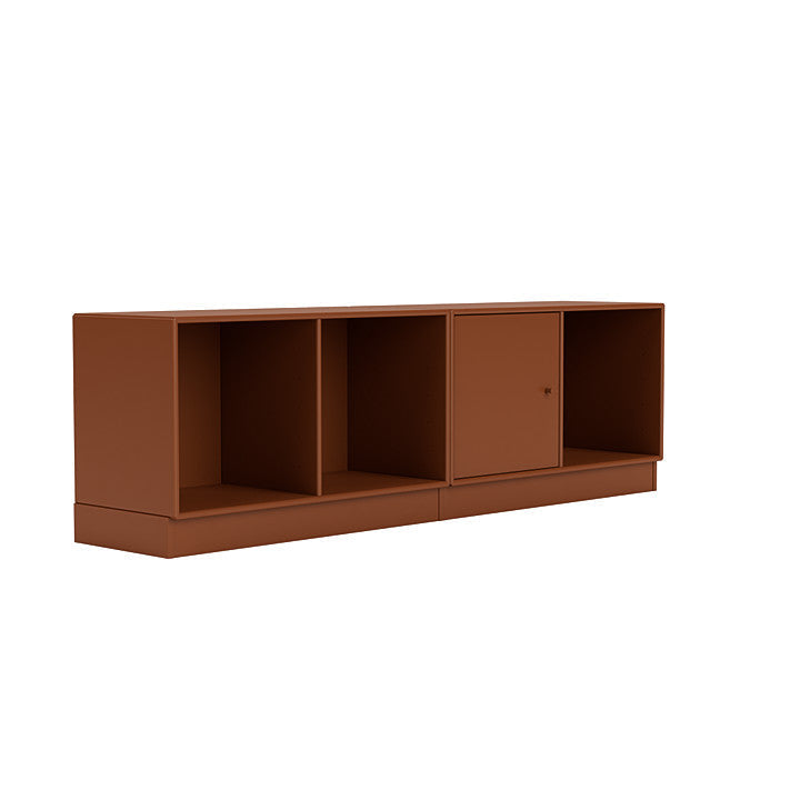 蒙大拿州线餐具柜，配以7厘米底座，榛子棕色