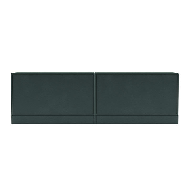 Sideboard della linea Montana con plinto da 7 cm, giada nera