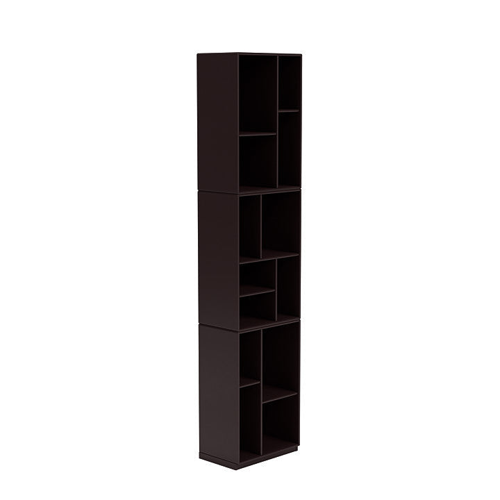 Montana Lloom High Bookcase con zócalo de 3 cm, Balsamic Brown