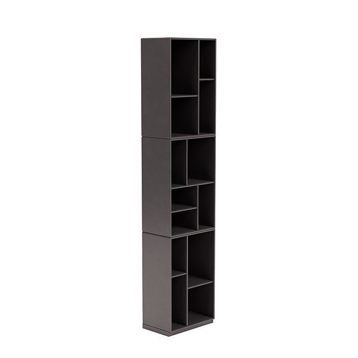 Montana Loom High Bookcase With 3 Cm Plinth, Coffee Brown