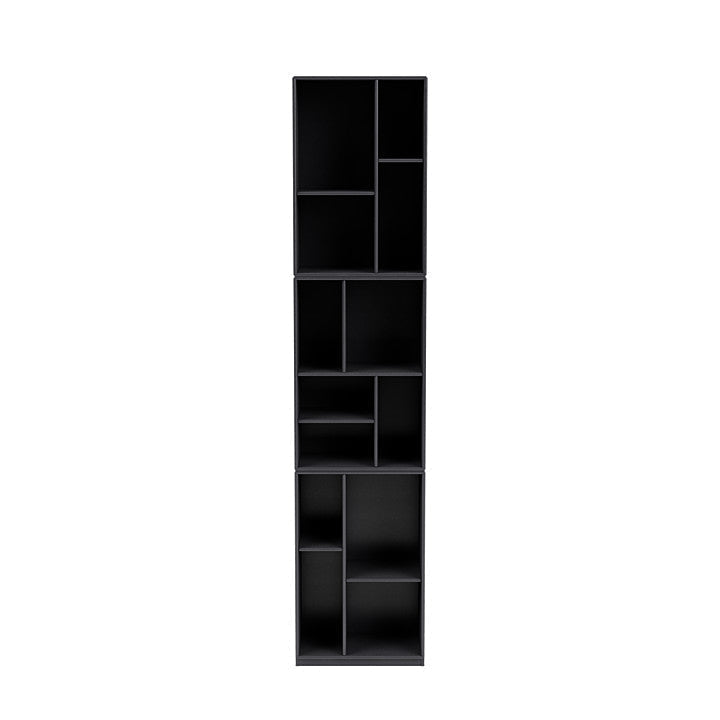 Montana Loom High Bookcase con zócalo de 3 cm, negro de carbono