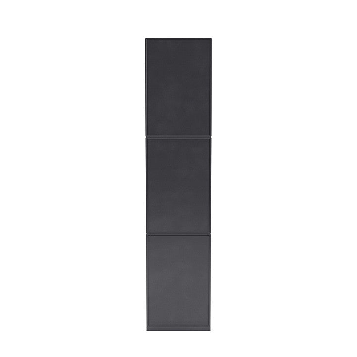 Montana Loom High Bookcase con 3 cm Plinth, Black Carbon