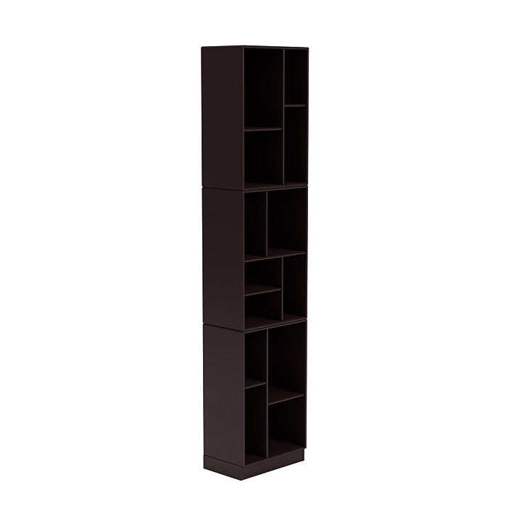 Montana Loom High Bookcase With 7 Cm Plinth, Balsamic Brown