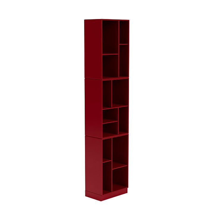 Montana Loom High Bookcase med 7 cm sockel, rödbetor röd