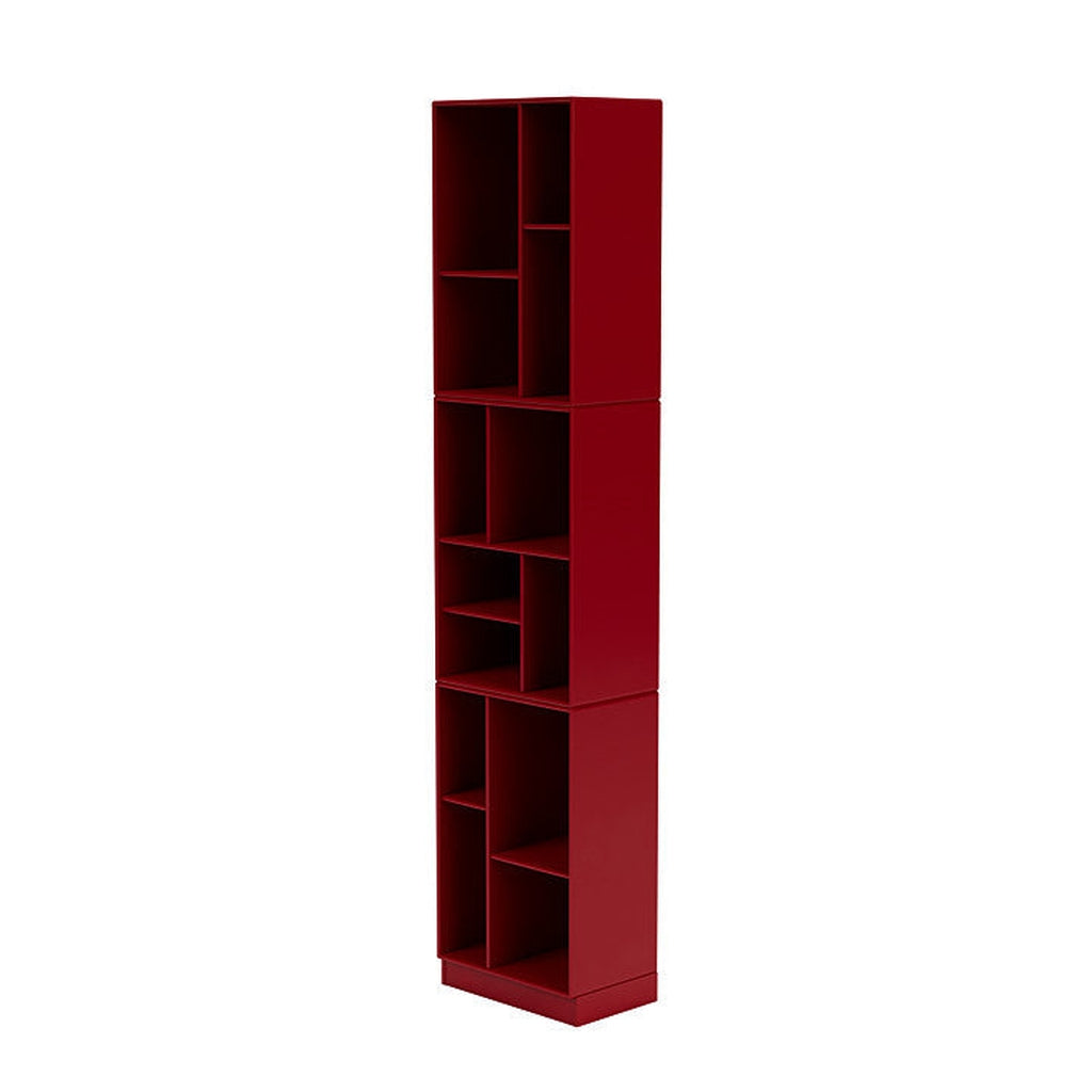 Montana Loom High Bookcase con 7 cm Plinth, Red Beetroot