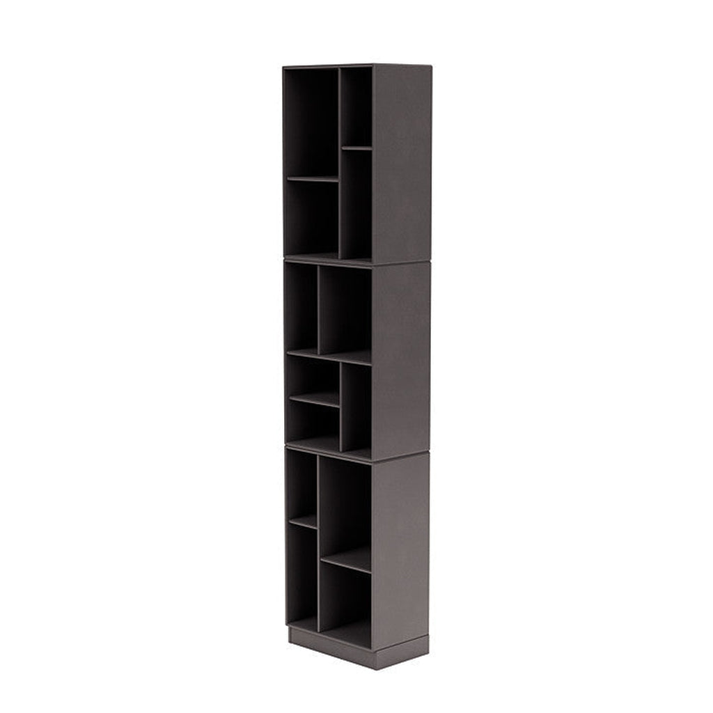 Montana Loom High Bookcase With 7 Cm Plinth, Coffee Brown