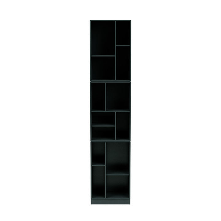 Montana Loom High -Bücherregal mit 7 cm Sockel, schwarzer Jade