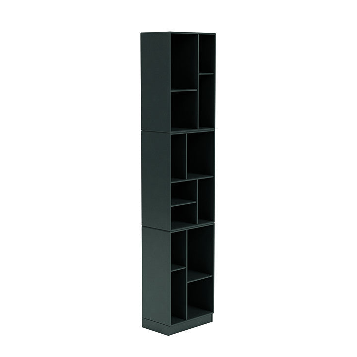 Montana Loom High Bookcase With 7 Cm Plinth, Black Jade