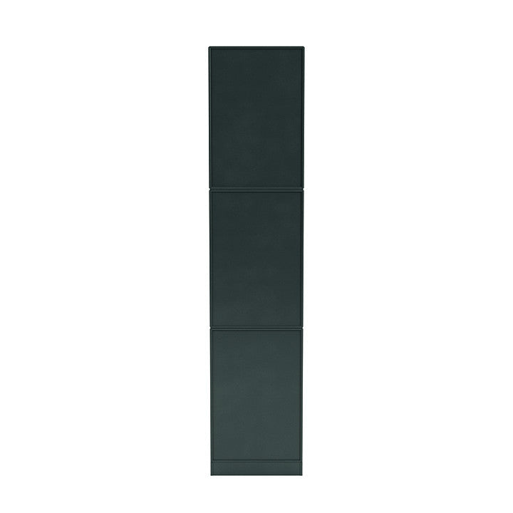 Montana weefgetouw hoge boekenkast met 7 cm plint, zwarte jade