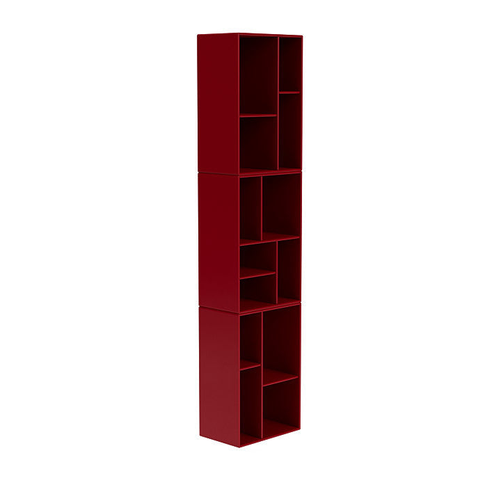 Montana Loom High Bookcase With Suspension Rail, rödbetor Red