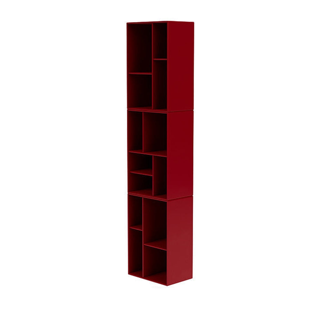 Montana Loom High Bookcase With Suspension Rail, rödbetor Red