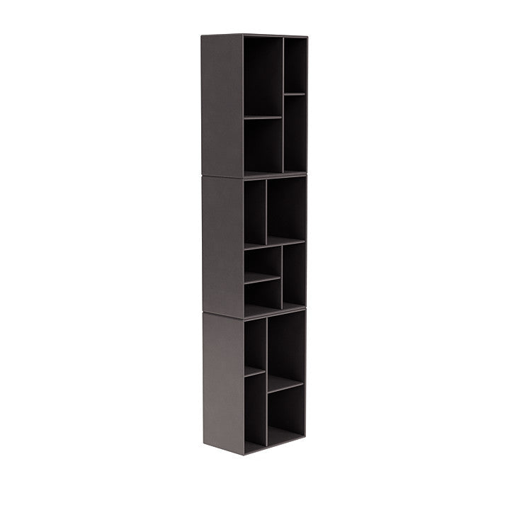 Montana Dreat High Bookshelf met ophangrail, Coffee Brown