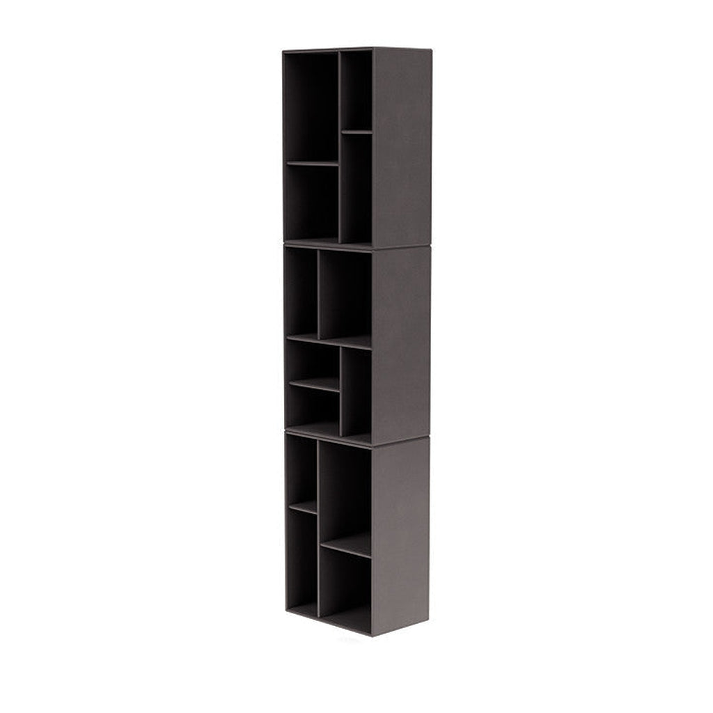 Montana Dreat High Bookshelf met ophangrail, Coffee Brown