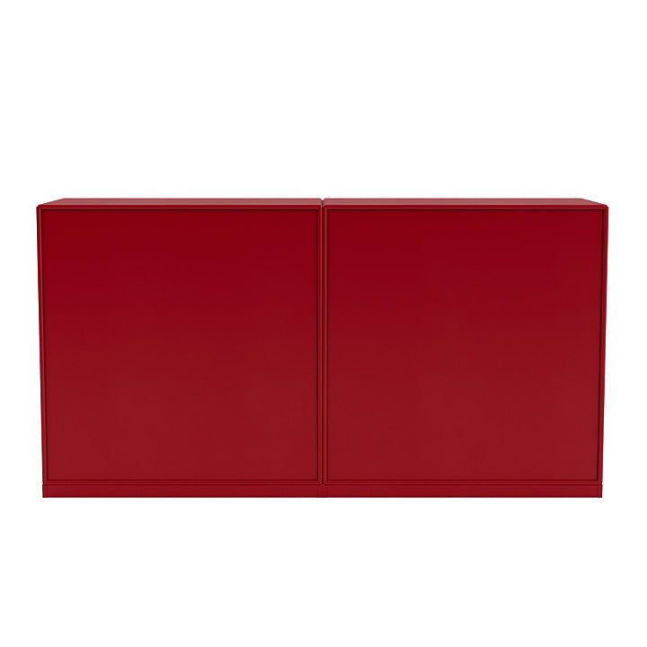 Coppia Montana Classic Sideboard con plinto da 3 cm, rosso barbabietola