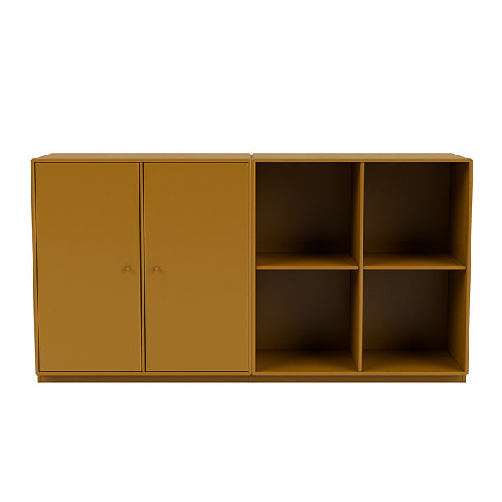 Montana paar klassiek dressoir met 3 cm plint, ambergeel