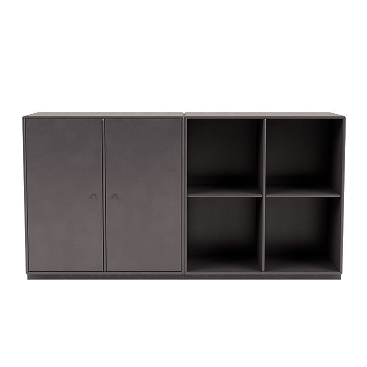 Coppia Montana Classic Sideboard con plinto da 3 cm, marrone caffè