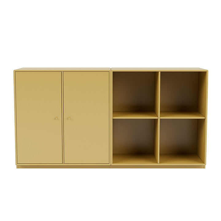 Montana paar klassiek dressoir met 3 cm plint, komijn geel