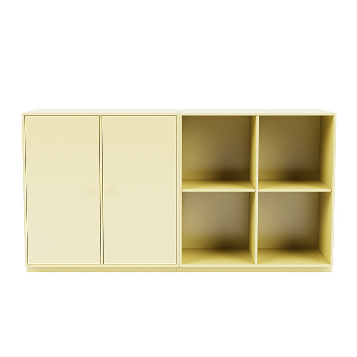 Paire du Montana Boucheron classique avec socle de 3 cm, jaune de camomille