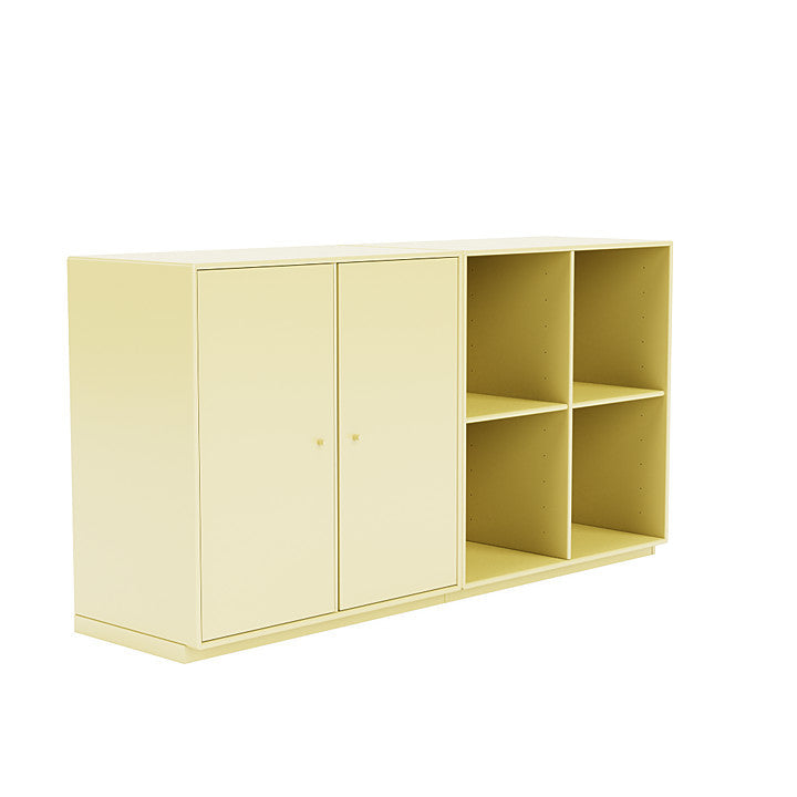 Montana -paar klassiek dressoir met 3 cm plint, kamille geel