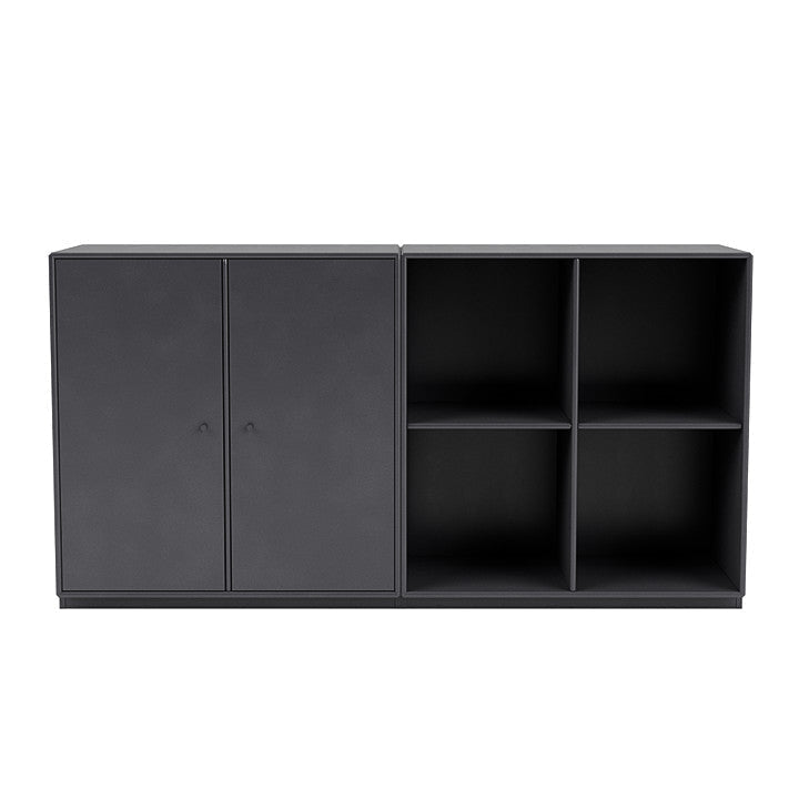 Montana paar klassiek dressoir met 3 cm plint, carbon zwart