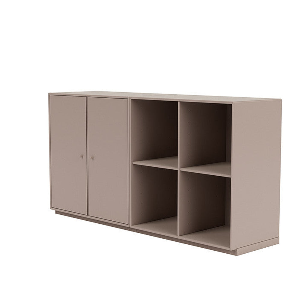 Montana paar klassiek dressoir met 3 cm plint, paddenstoelbruin